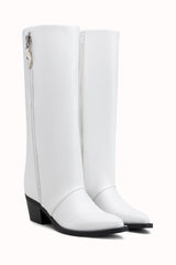 Bottes hautes talons cubain à zip