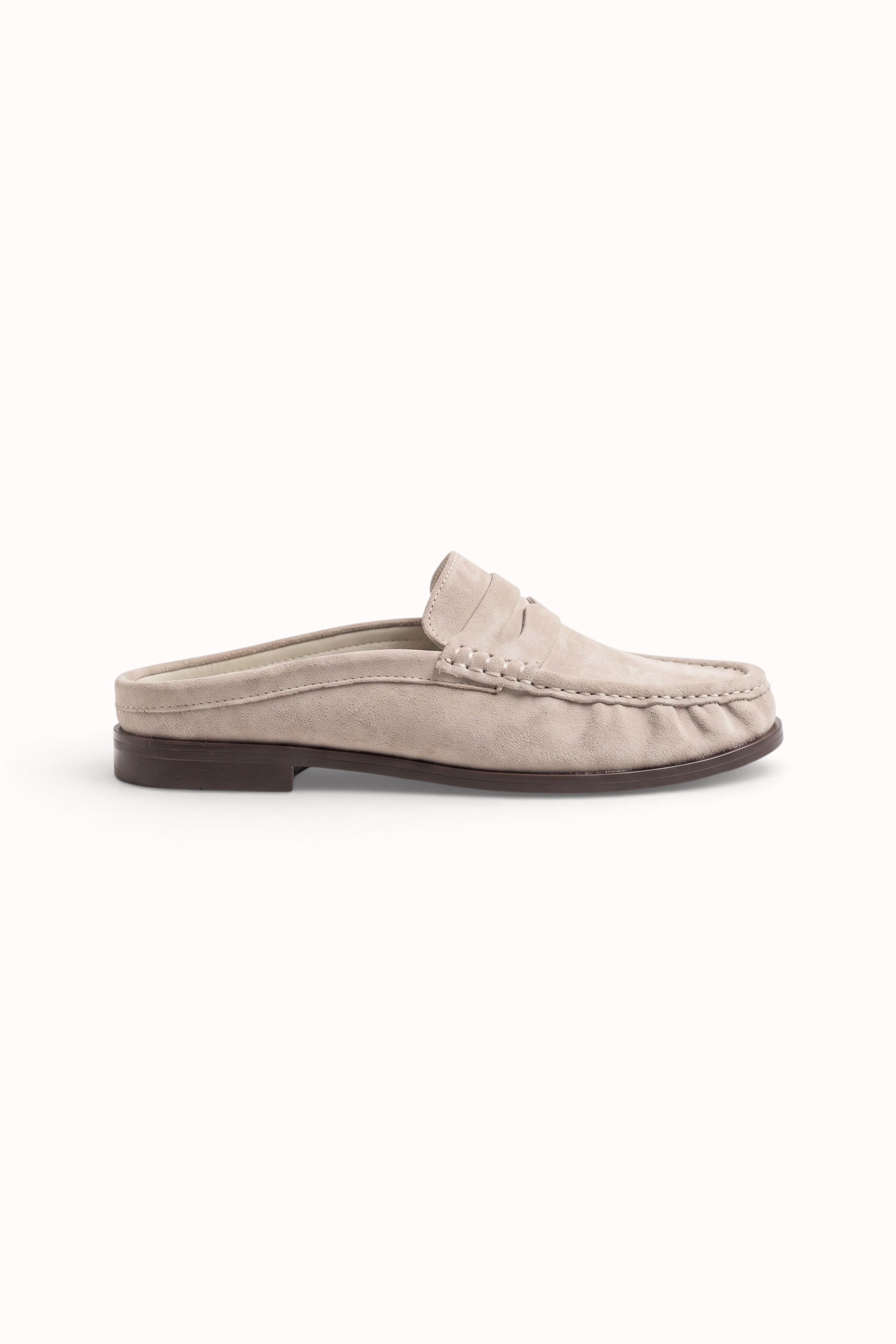 Mules mocassins en suédine