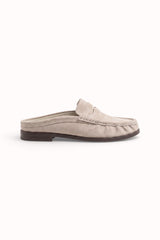 Mules mocassins en suédine