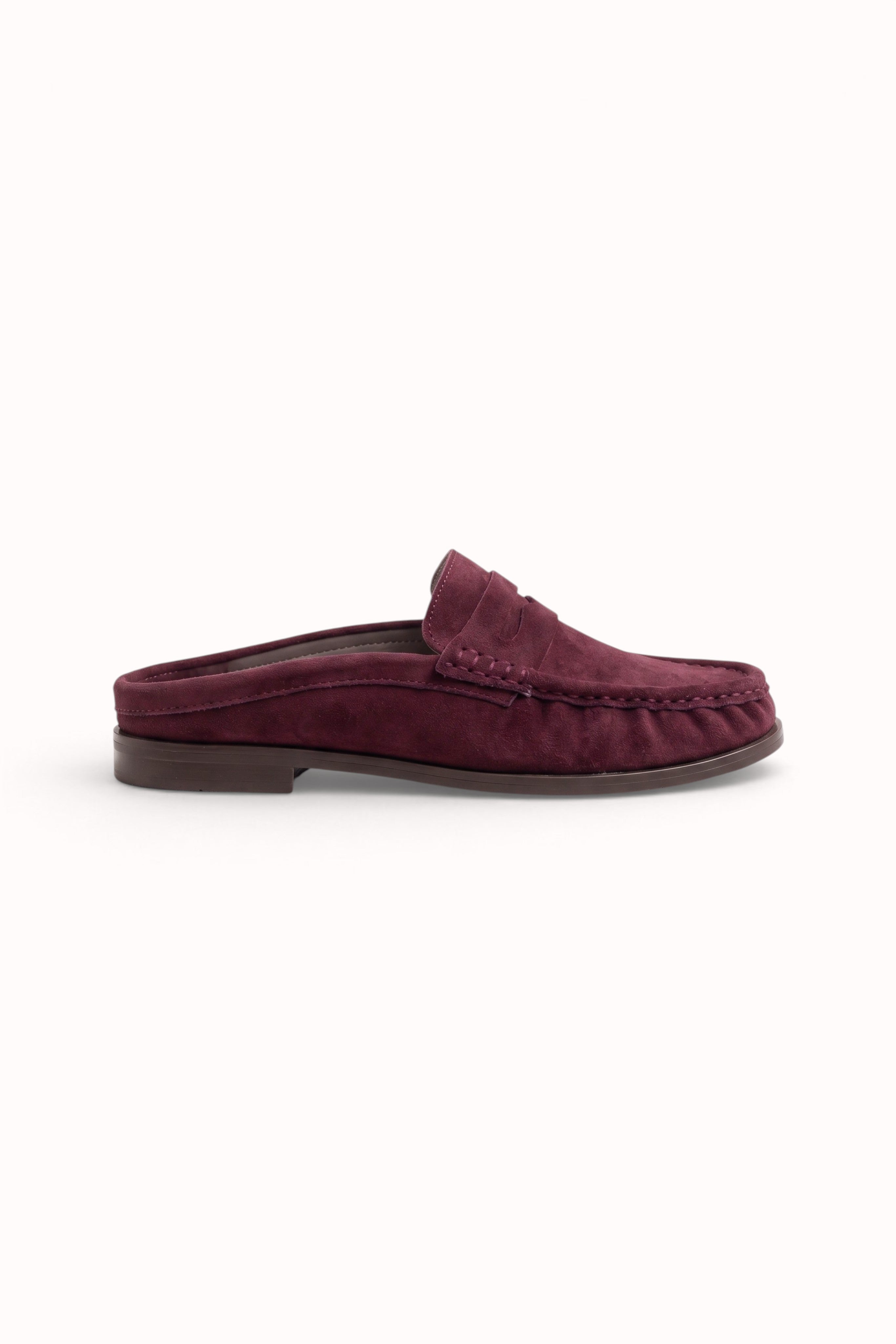 Mules mocassins en suédine