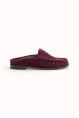 Mules mocassins en suédine