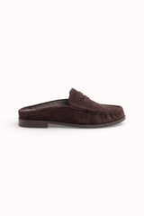 Mules mocassins en suédine