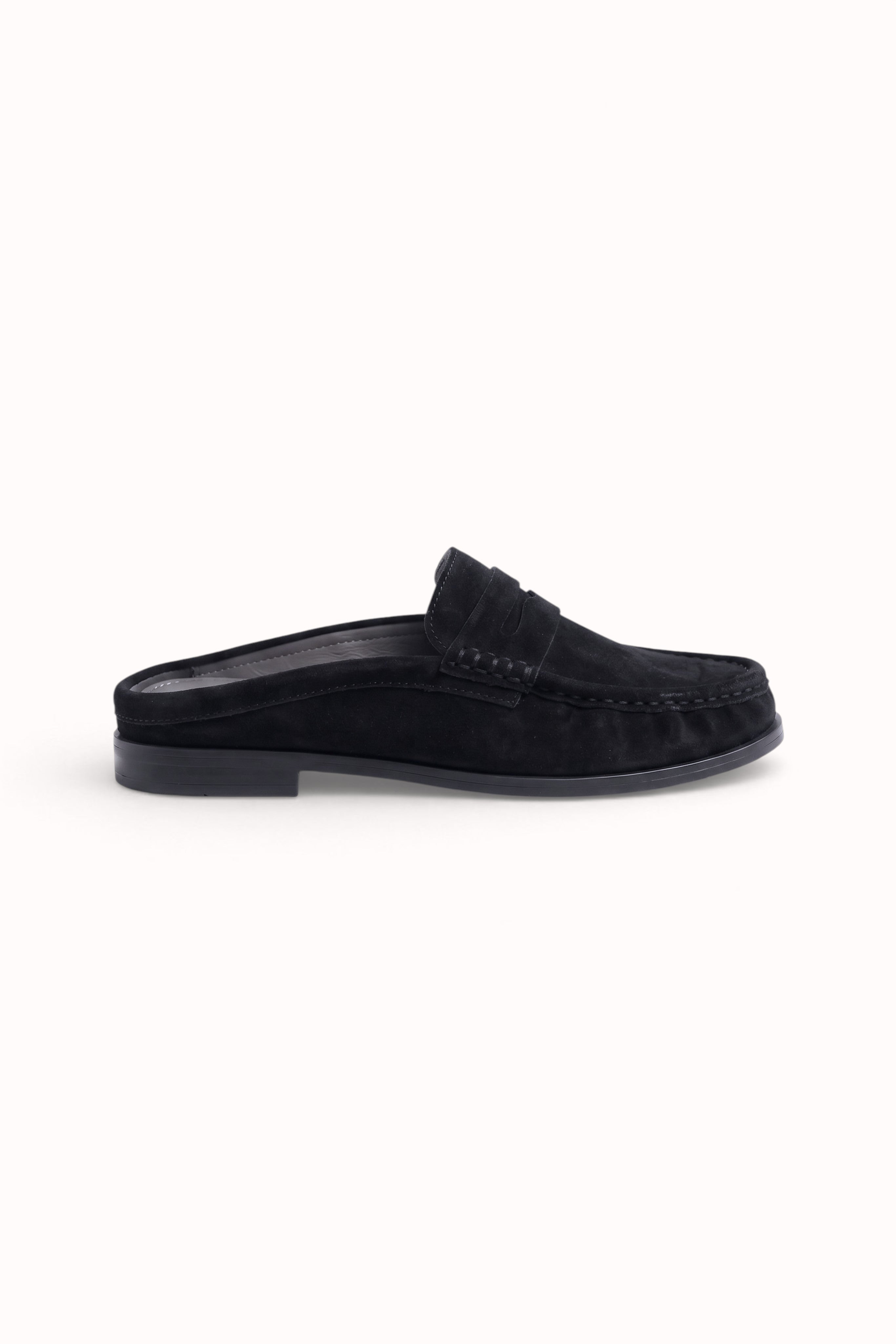Mules mocassins en suédine