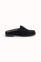 Mules mocassins en suédine