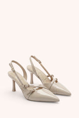 Escarpins Slingback vernis à brides croisées