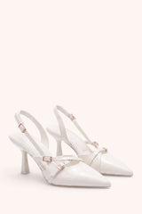 Escarpins Slingback vernis à brides croisées