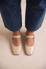 Babies vernis talons carrés blocs à brides