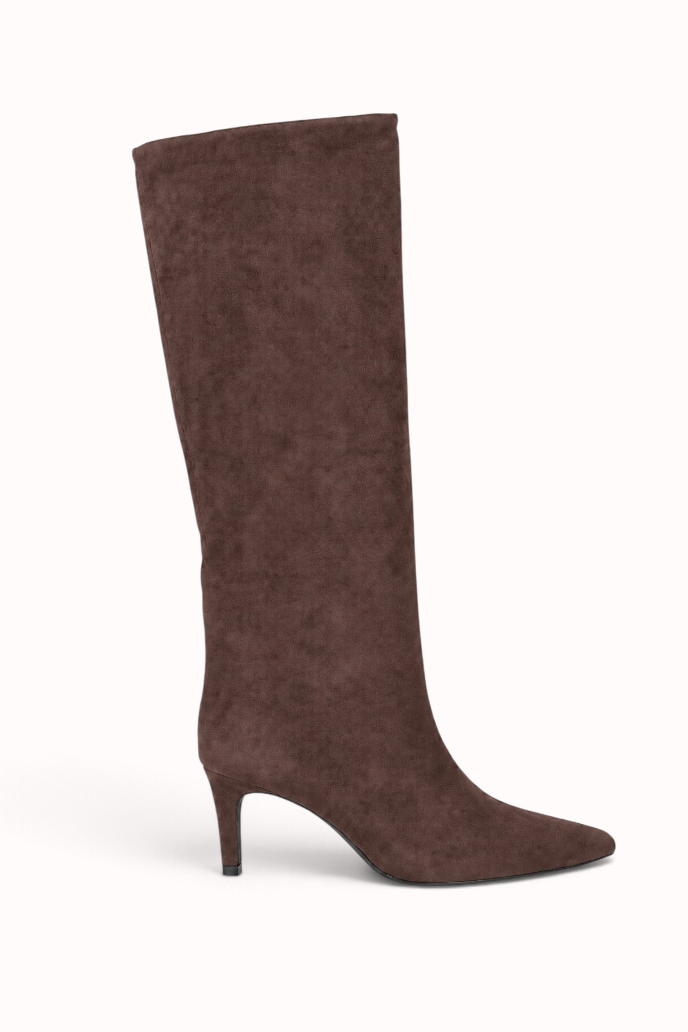 BOTTES À TALON EFFET SUÉDINE