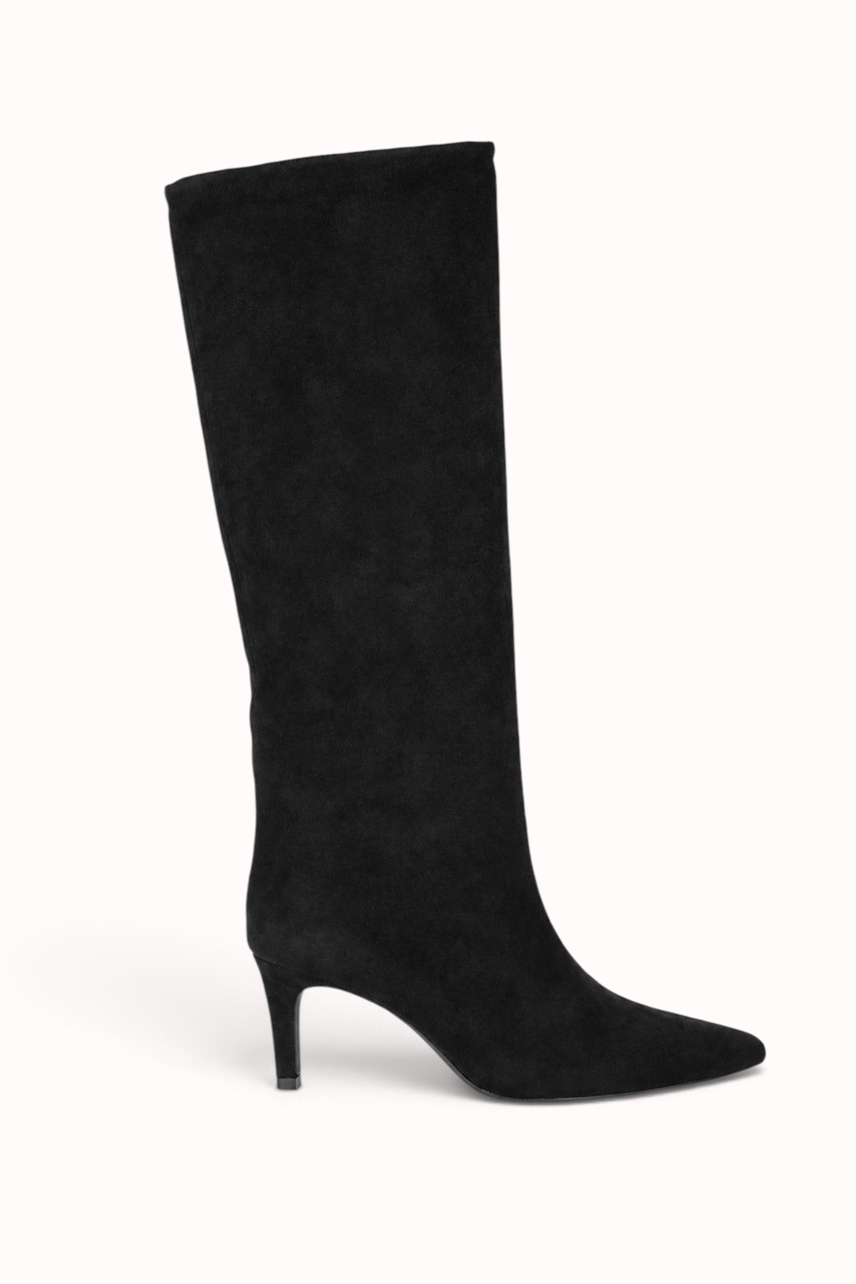 BOTTES À TALON EFFET SUÉDINE