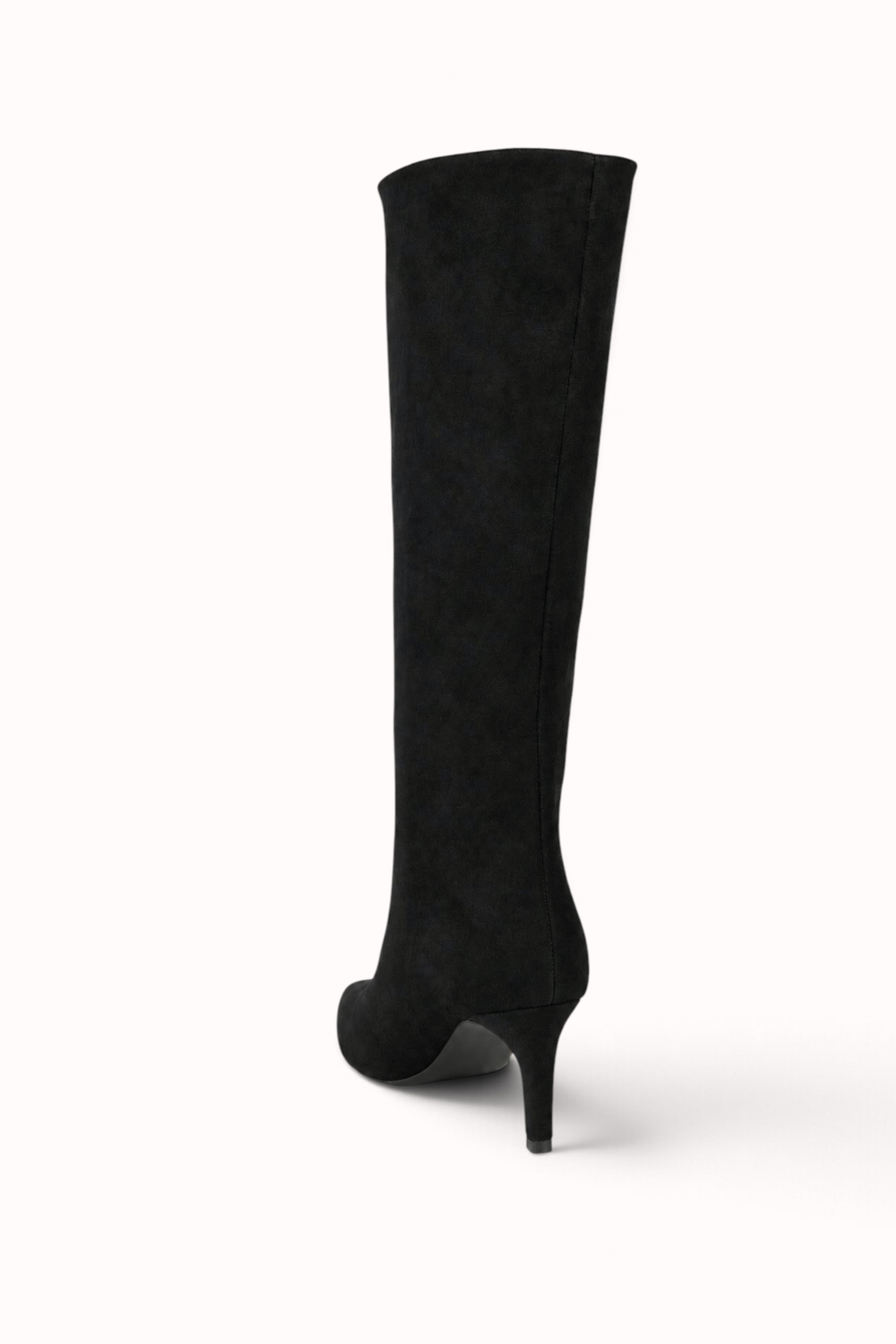 BOTTES À TALON EFFET SUÉDINE
