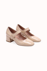 Babies vernis talons carrés blocs à brides