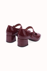 Babies vernis talons carrés blocs à brides