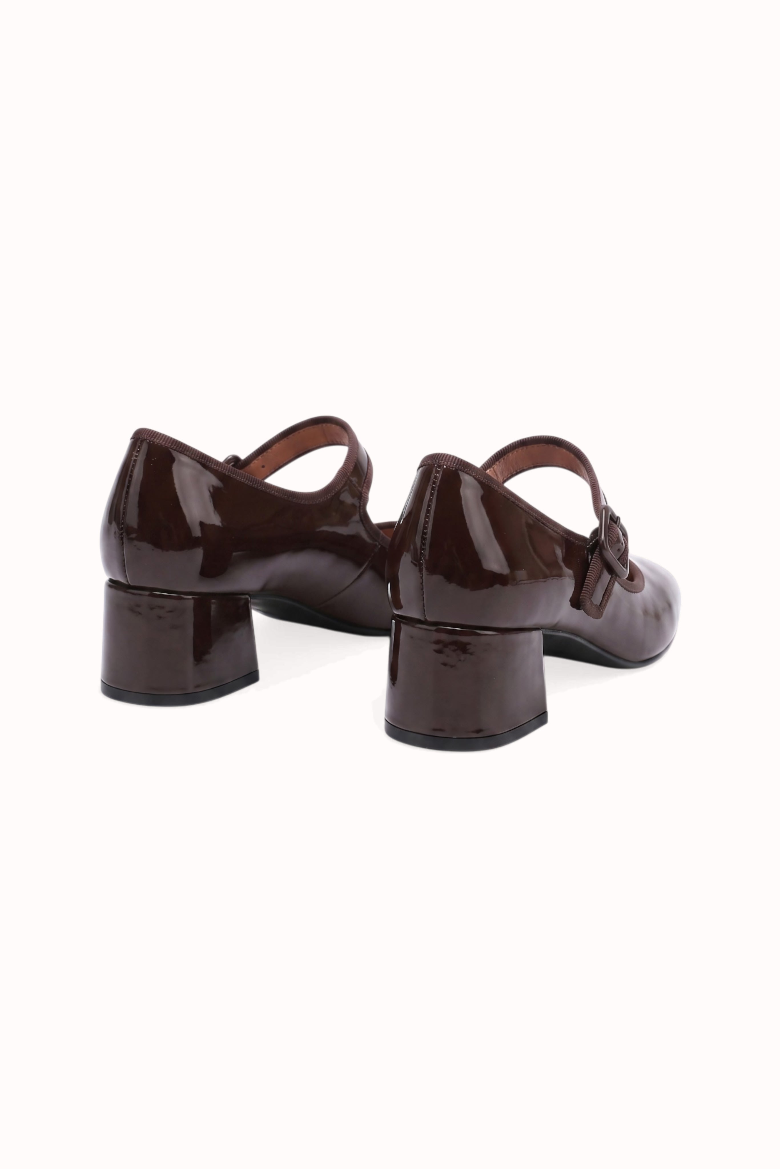 Babies vernis talons carrés blocs à brides