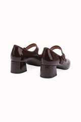 Babies vernis talons carrés blocs à brides