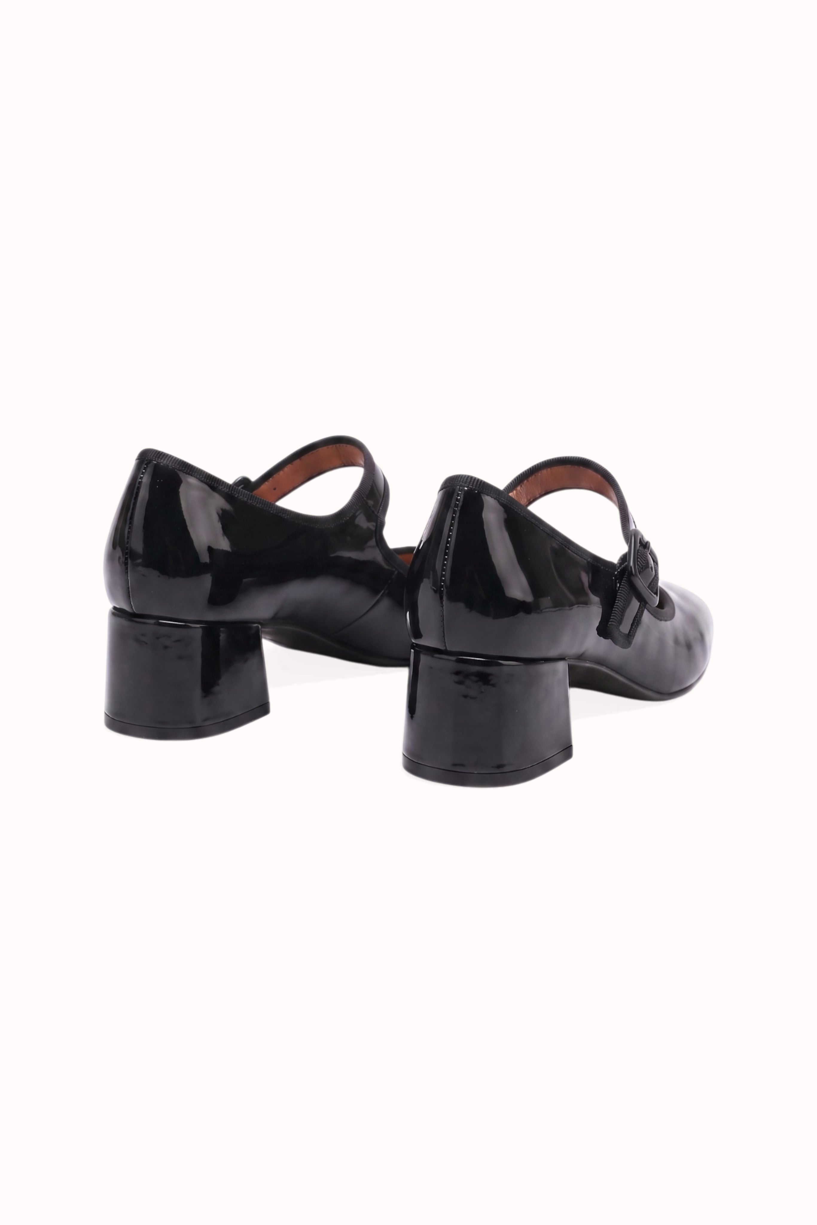Babies vernis talons carrés blocs à brides
