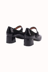 Babies vernis talons carrés blocs à brides
