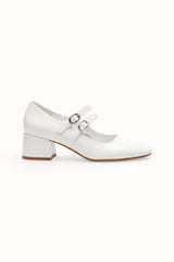 Babies vernis talons carrés blocs à doubles brides
