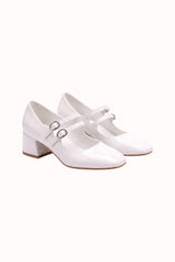 Babies vernis talons carrés blocs à doubles brides