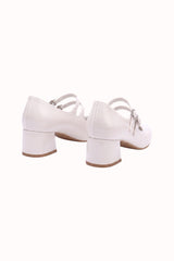 Babies vernis talons carrés blocs à doubles brides