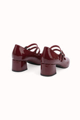 Babies vernis talons carrés blocs à doubles brides
