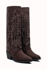 Bottes suédine à strass