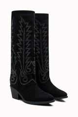 Bottes suédine à strass