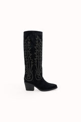 Bottes suédine à strass