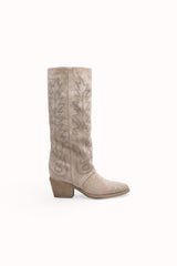Bottes suédine à strass