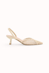 Escarpins Slingback en mesh à talon