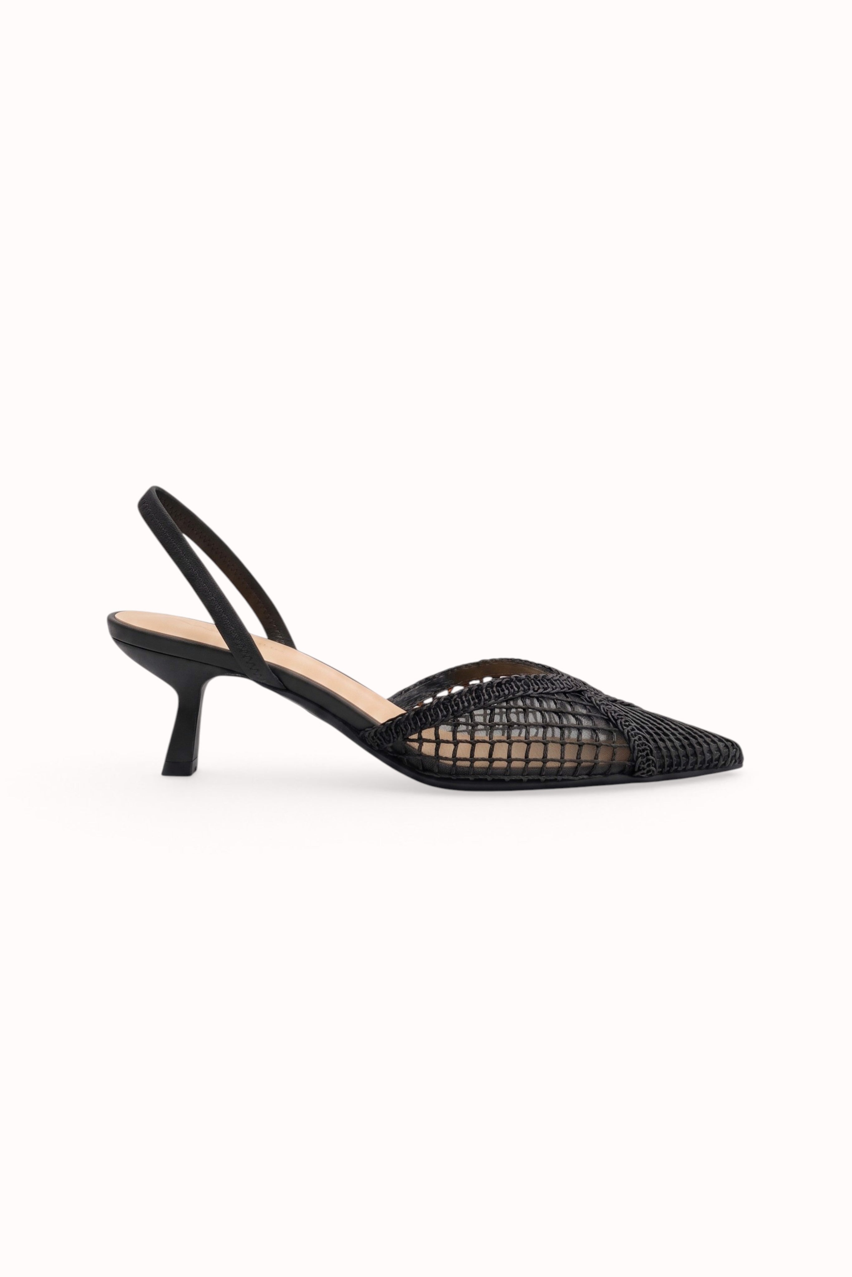 Escarpins Slingback maille tressée ajouré