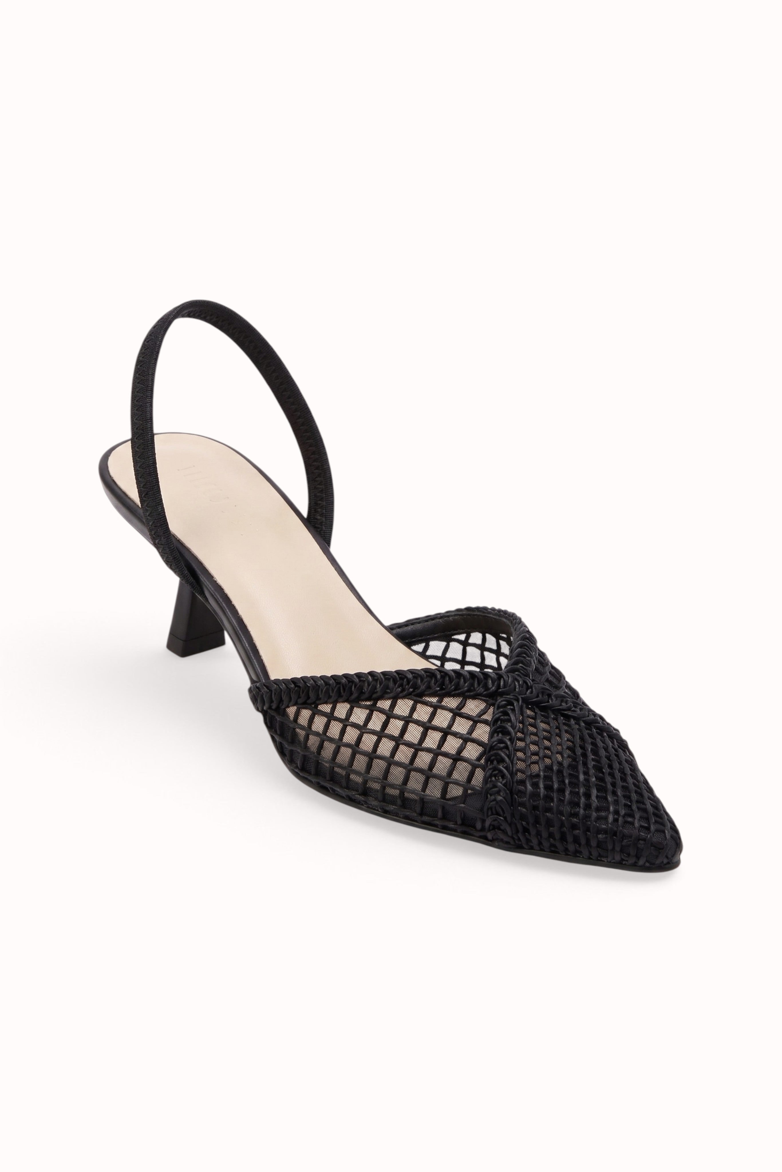 Escarpins Slingback maille tressée ajouré