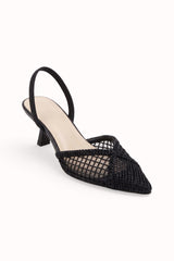 Escarpins Slingback maille tressée ajouré